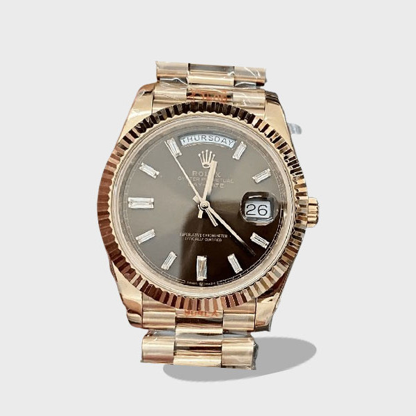 데이데이트 로즈골드 금통 초코다이얼 /GM /40mm 228235/2836무브 /두께 12.5mm