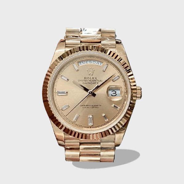 데이데이트 금통 옐로우 샴페인 골드 바게트 /GM /40mm 228235/2836무브 /두께 12.5mm