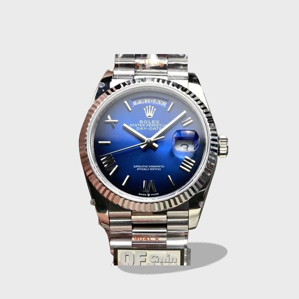 데이데이트 청판 인덱스 다이얼 화이트 골드 금통 /QF v5 /36mm /2836무브먼트 /140g 텅스텐