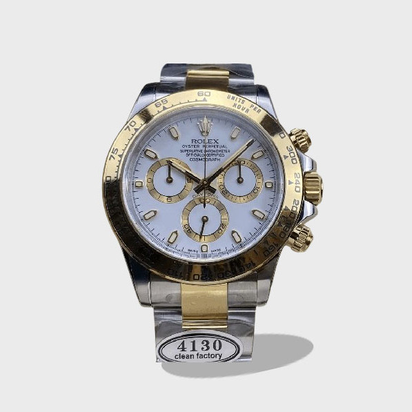 데이토나 크로노그로프 화이트 다이얼 콤비 /CLEAN /40mm 116505/4130무브 /두께 12.2mm