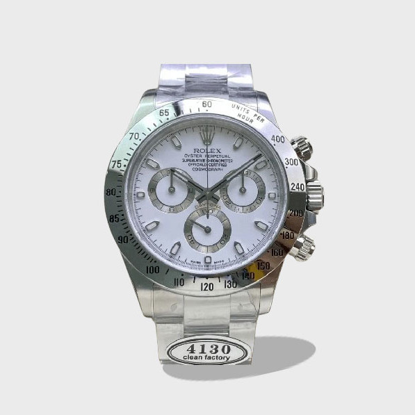 데이토나 크로노그로프 흰판 스틸 /CLEAN /40mm 116505/4130무브 /두께 12.2mm