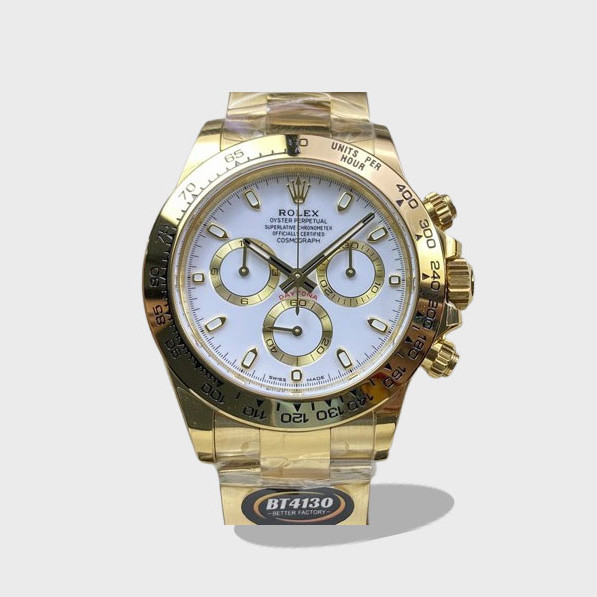 데이토나 크로노그로프 금통 화이트 다이얼 /BT /40mm m116508-0004 /4130 무브먼트