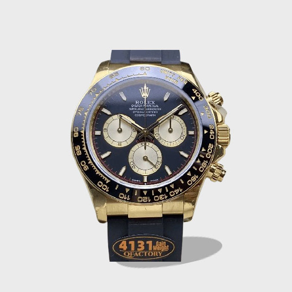 데이토나 코스모그래프 데이토나 레이싱 다이얼 옐로우 골드 러버밴드 /QF V6 /40mm m126515 /4131무브(크로노 기능 구현) /무게 동일 /텅스텐