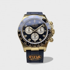 데이토나 코스모그래프 데이토나 블랙 10P 다이얼 옐로우 골드 러버밴드 /QF V6 /40mm m126515 /4131무브(크로노 기능 구현) /무게 동일 /텅스텐