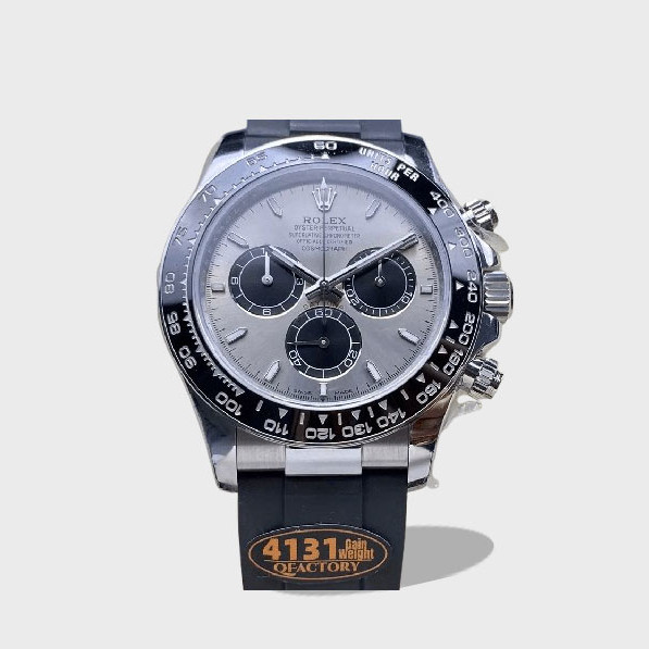 데이토나 코스모그래프 데이토나 고스트 다이얼 화이트 골드 러버밴드 /QF V6 /40mm m126515 /4131무브(크로노 기능 구현) /무게 동일 /텅스텐