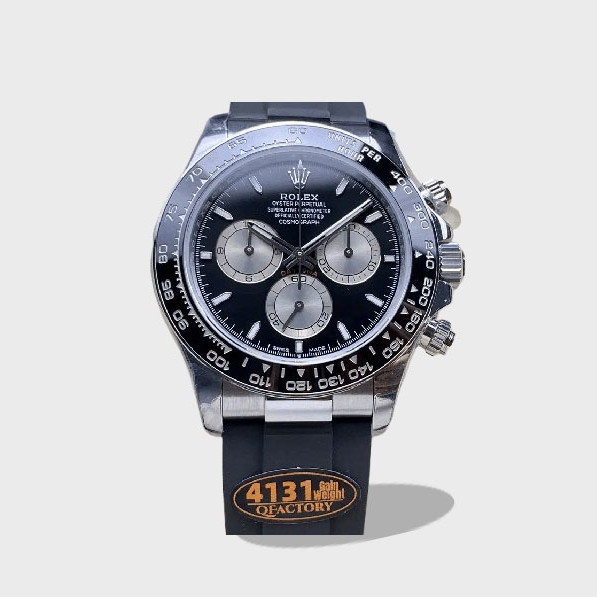 데이토나 코스모그래프 데이토나 블랙 다이얼 화이트 골드 러버밴드 /QF V6 /40mm m126515 /4131무브(크로노 기능 구현) /무게 동일 /텅스텐