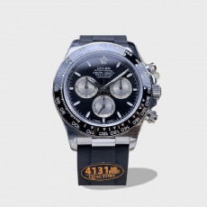 데이토나 코스모그래프 데이토나 블랙 다이얼 화이트 골드 러버밴드 /QF V6 /40mm m126515 /4131무브(크로노 기능 구현) /무게 동일 /텅스텐