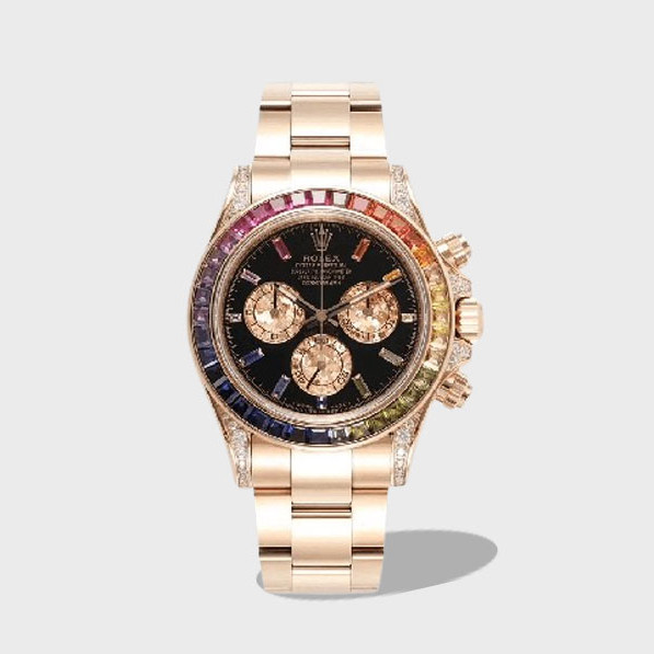 데이토나 검판 레인보우 다이아 베젤 로즈골드 /ZF /40mm /4130무브 먼트