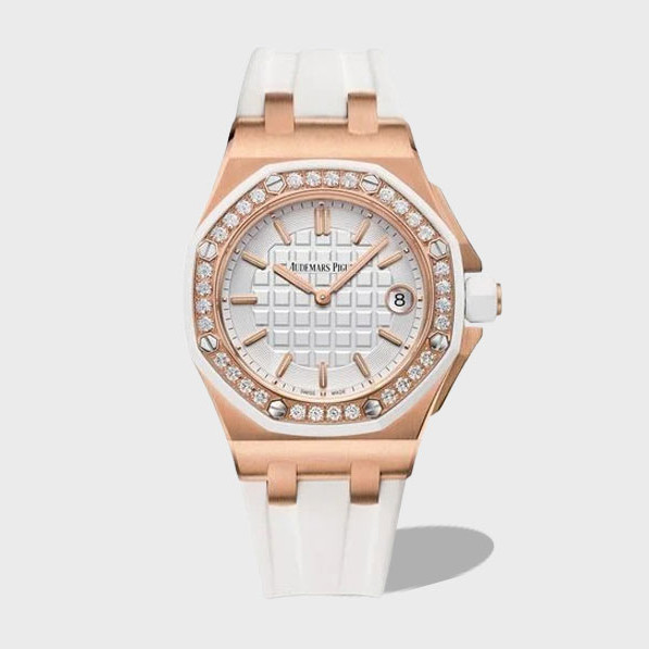 레이디 로얄오크 오프쇼어 로즈골드 화이트 / 67540OK / 37mm