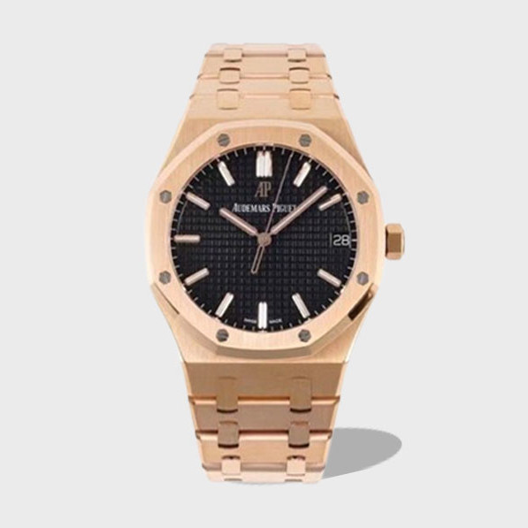 로얄오크 로즈골드 블랙다이얼 / OM 15500OR / 41mm / cal.4302 무브먼트로 업그레이드! 41mm*10.04mm