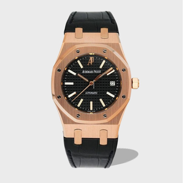 로얄오크 로즈골드 블랙다이얼 레더스트랩 / JF 15400OR / 41mm / cal.3120 무브먼트로 업그레이드!