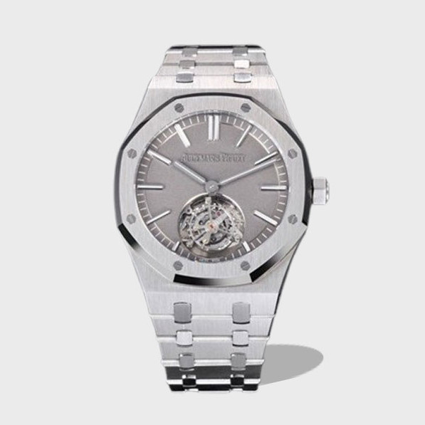 로얄오크 플라잉 뚜르비옹 스틸 그레이다이얼 / R8 26530TI / 41mm / cal.2950 무브먼트로 업그레이드! 41mm*12.5mm