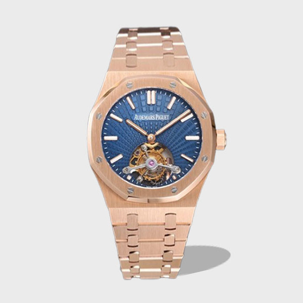 로얄오크 뚜르비옹 로즈골드 블루다이얼 / R8 26522OR / 41mm / cal.2924 무브먼트로 업그레이드! 41mm*10.6mm