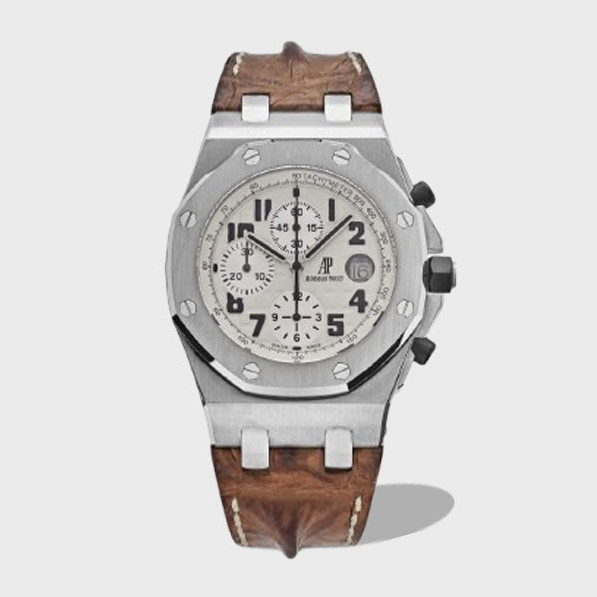 로얄오크 오프쇼어 화이트 브라운 레더스트랩 / JF 26170ST / 42mm*16mm