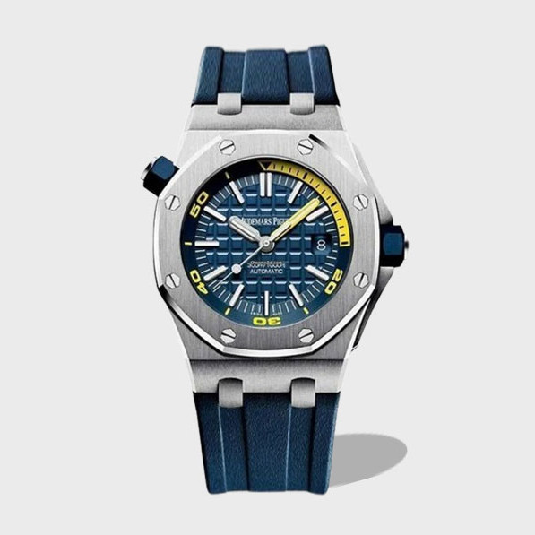 로얄오크 오프쇼어 다이버 블루다이얼 러버밴드 / JF 15710ST / 42mm / cal.3120 무브먼트로 업그레이드!