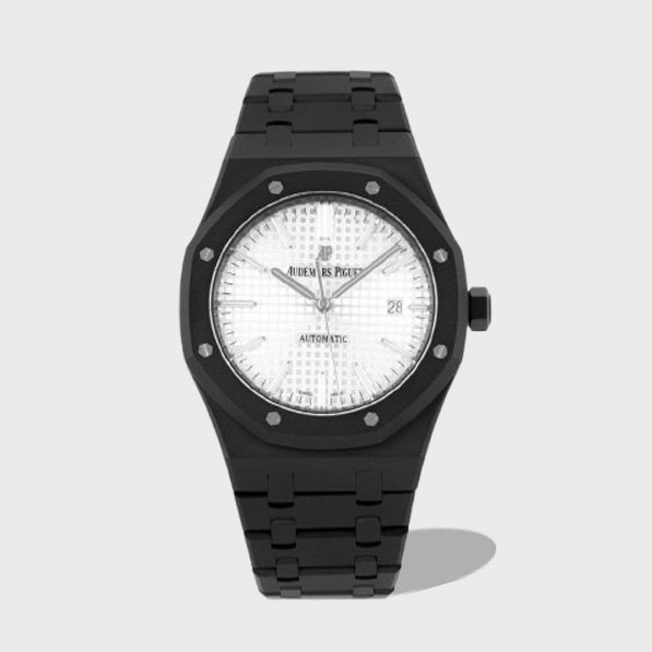 로얄오크 15400 블랙 화이트 DLC / ZF 15400ST / 41mm / cal.3120 무브먼트로 업그레이드! 41mm*9.8mm