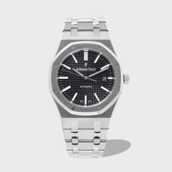 로얄오크 스틸 블랙 다이얼 / ZF 15400ST / 41mm / cal.3120 무브먼트로 업그레이드! 41mm*9.8mm
