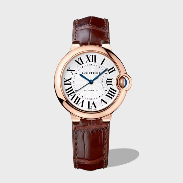 발롱 블루 드 화이트 다이얼 오토매틱 가죽 스트랩 시계 / W6920097 / 33mm  / 사이즈 직경33MM