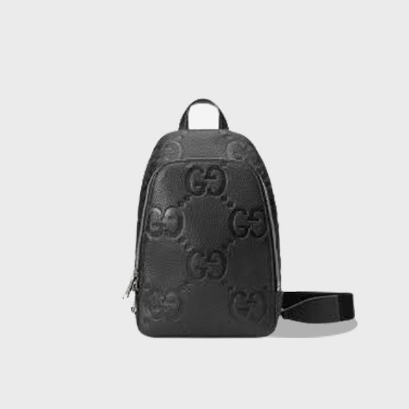 구찌 점보 크로스바디 백 766937 블랙/엠보G 오리지널