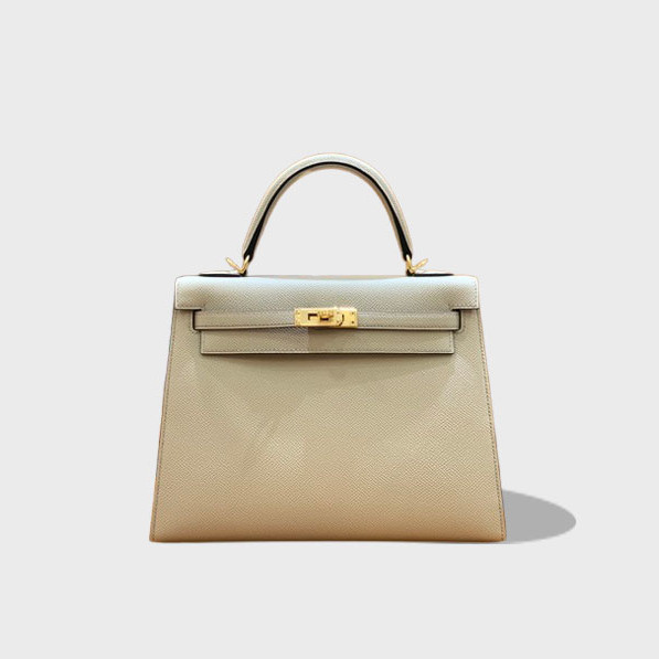 켈리 25 엡송 트렌치 그레이 골드 버클 / 올수공 / 엡송가죽