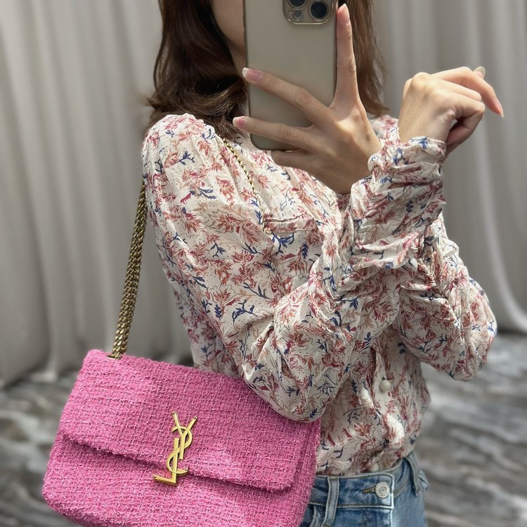 생로랑 제이미 락 미디엄 체인백 블랙 634820 /24×15.5×6.5cm