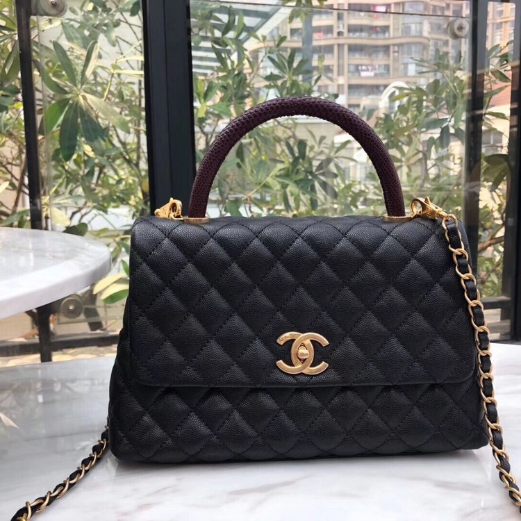 캐비어 코코핸들 미디엄 플랩백 / 29X18X12