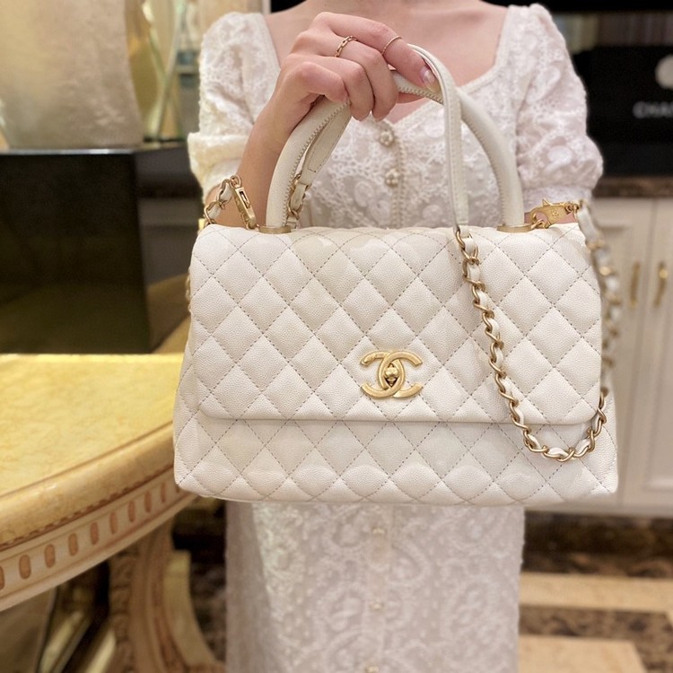 캐비어 코코핸들 미디엄 플랩백 / 29X18X12