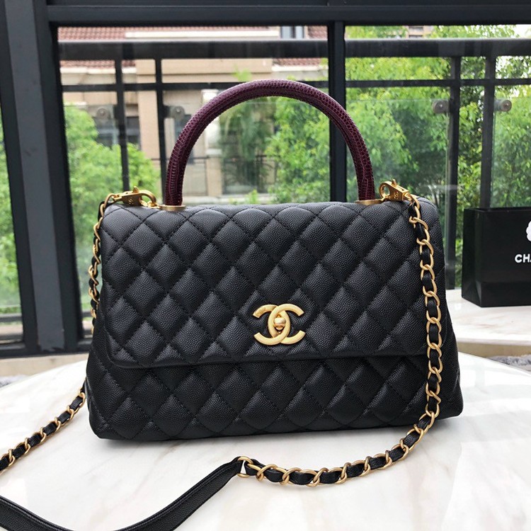 캐비어 코코핸들 미디엄 플랩백 / 29X18X12