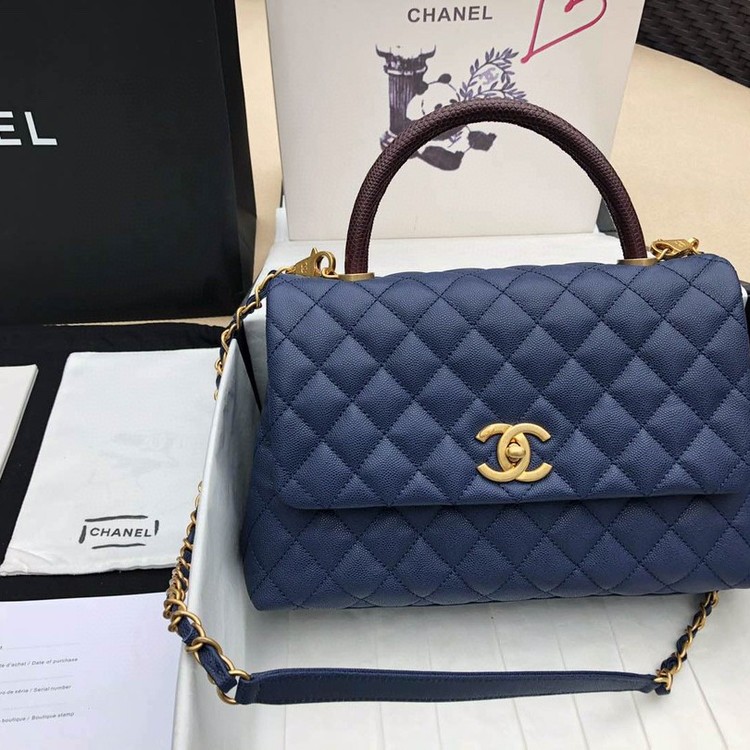 캐비어 코코핸들 미디엄 플랩백 / 29X18X12