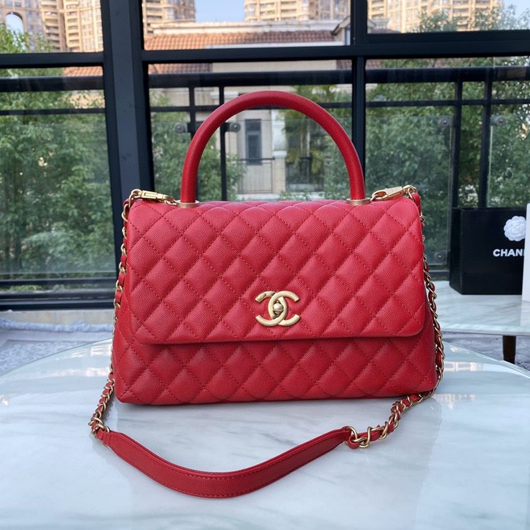 캐비어 코코핸들 미디엄 플랩백 / 29X18X12